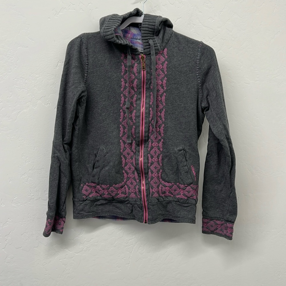 Super cute reversible gray sweater jacket.